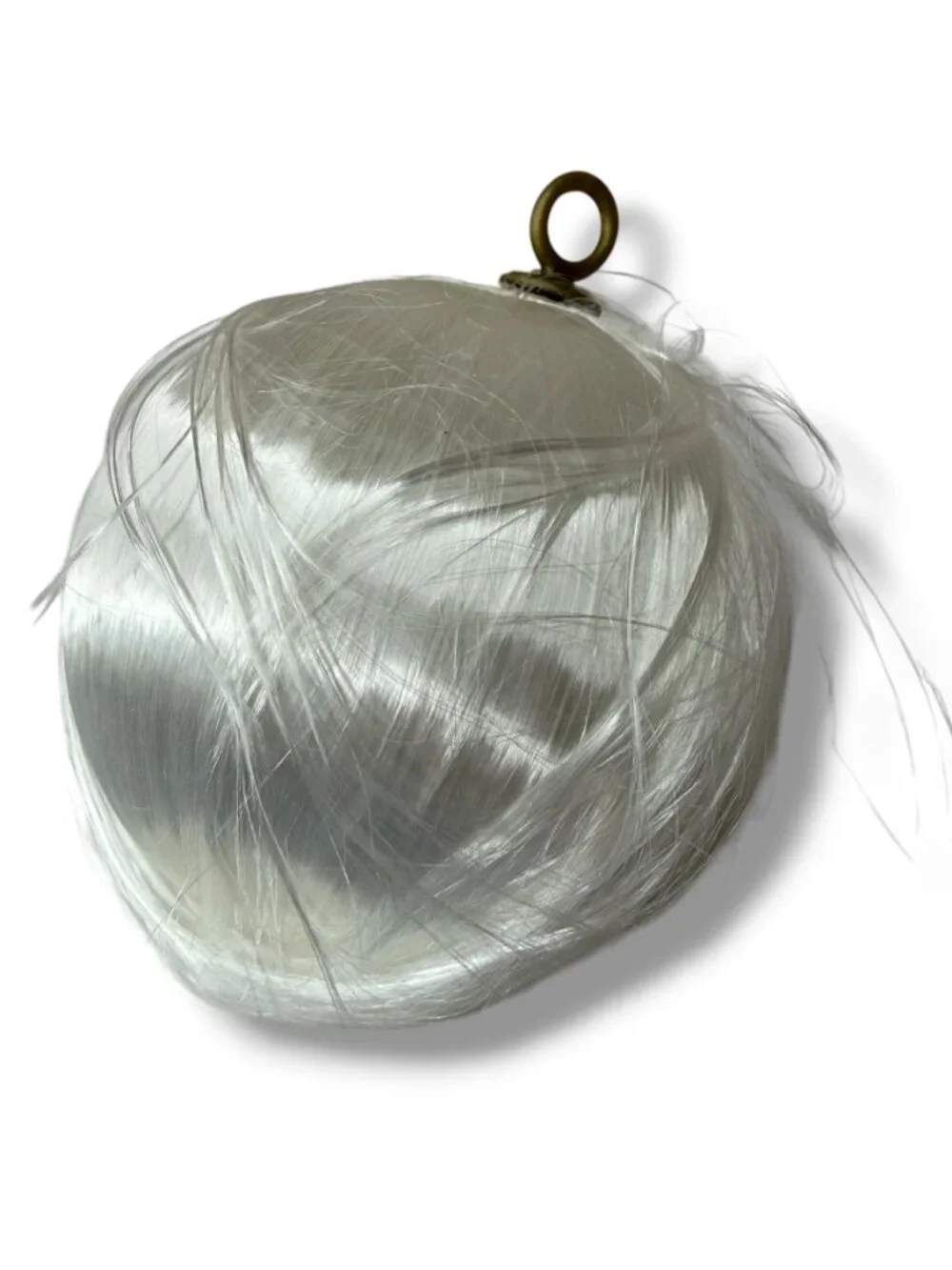 Vintage Pyramid Red White Satin Sheen 2.5” Unbreakable Christmas Tree Ornaments